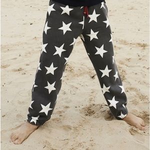 MINI BODEN TODDLER PATRIOTIC WHITE STARS ON DARK NAVY SWEATPANTS SIZE 3Y